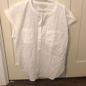 White Eyelet Top